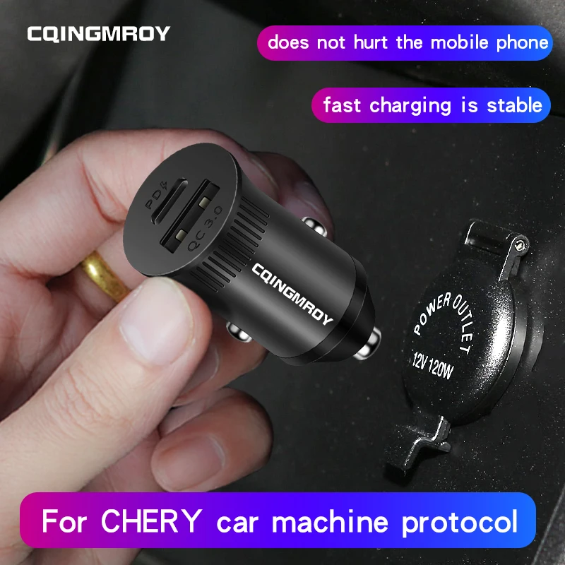 

PD Car Charger For CHERY Motor Computer Agreement Type-C and USB port fast charger charger Cigaretteer power supply charger