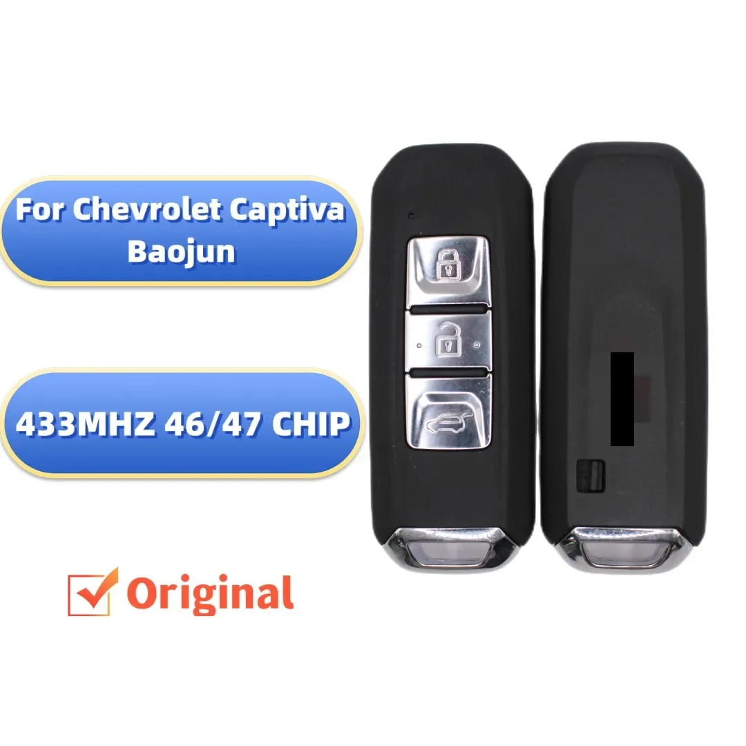 Original Remote Control 3 Button 433Mhz with 46/47 Chip for Chevrolet Captiva Baojun 730 510