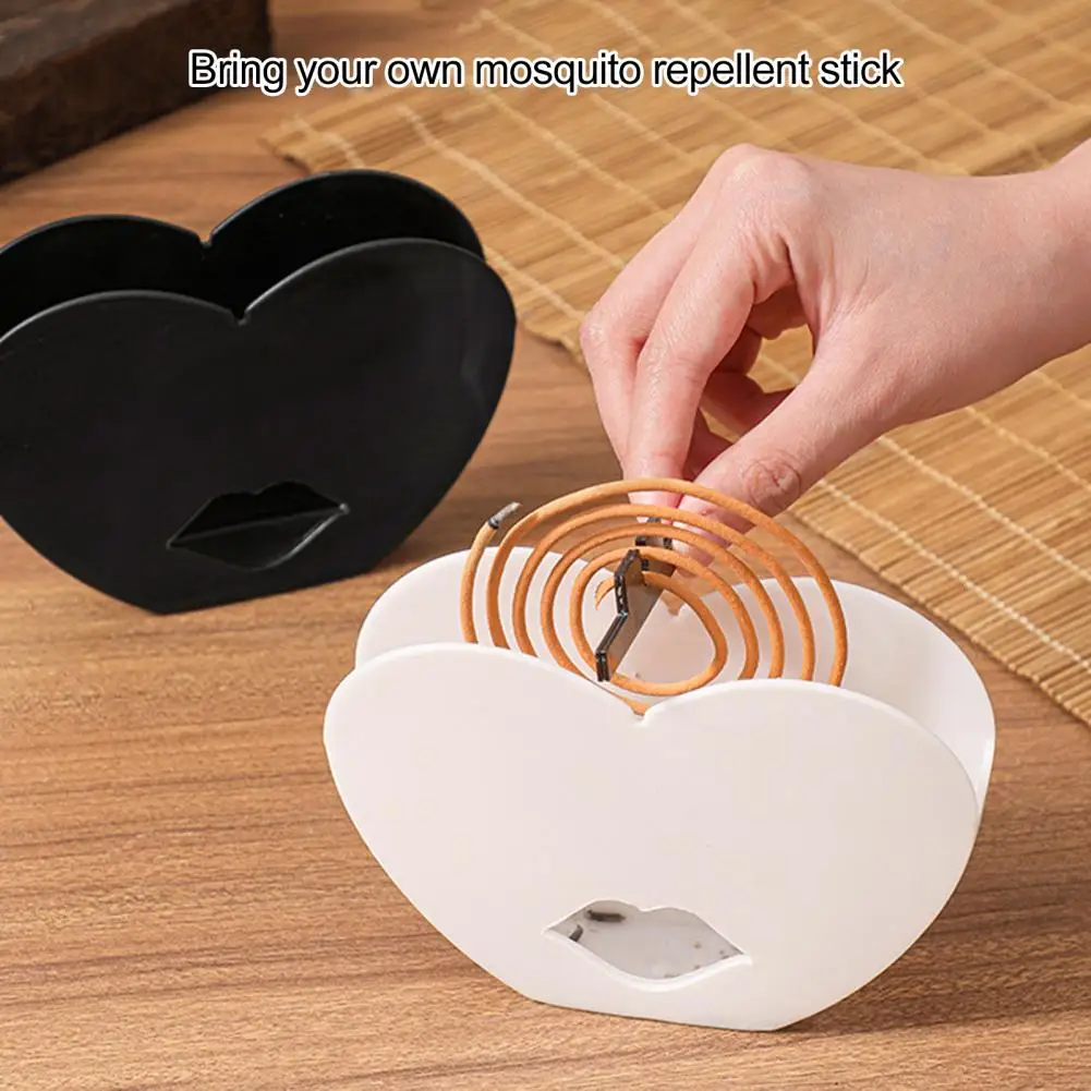 10*6.5cm Mosquito Coil Holder Love Heart Shape Fireproof Incense Burner Bracket Wall Hanging Coil Rack For Home Bedroom Decor