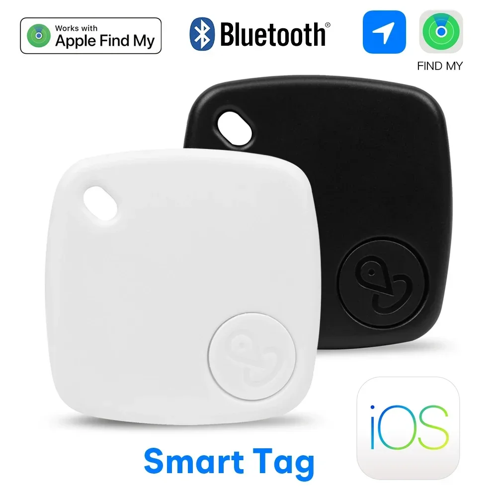 Smart Tag Bluetooth Mini GPS Tracker Locator Anti-lost Alarm for Key Wallet Suitcase Luggage Pet Finder Works with Apple Find My