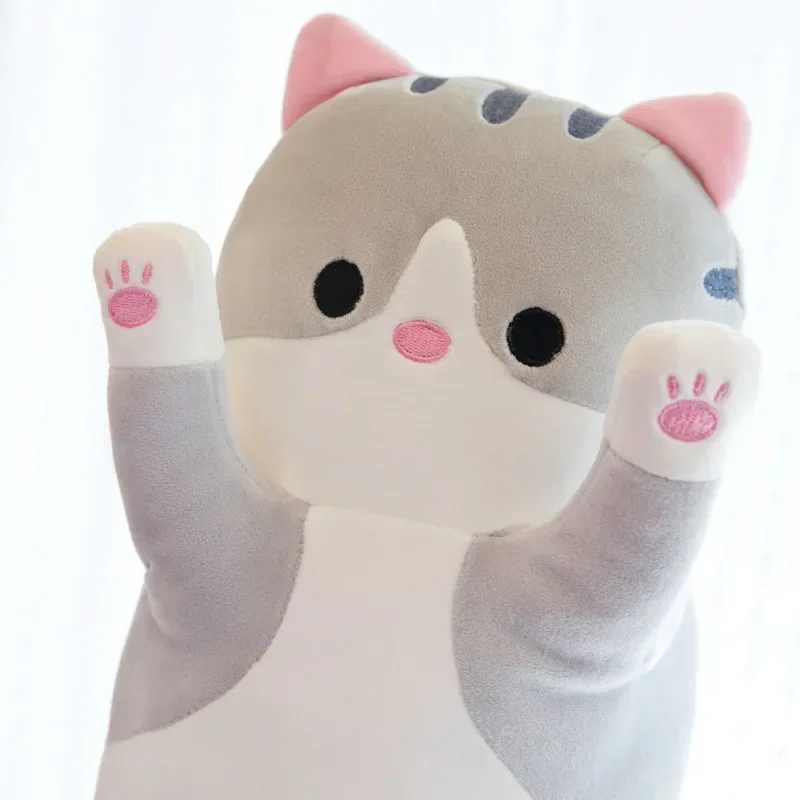 50/70/90 Funny Joy Cute Soft Long Cat Plush Toys Pause Office Nap Pillow Bed Sleep Home Decor Doll for Kids Girl Gift 4