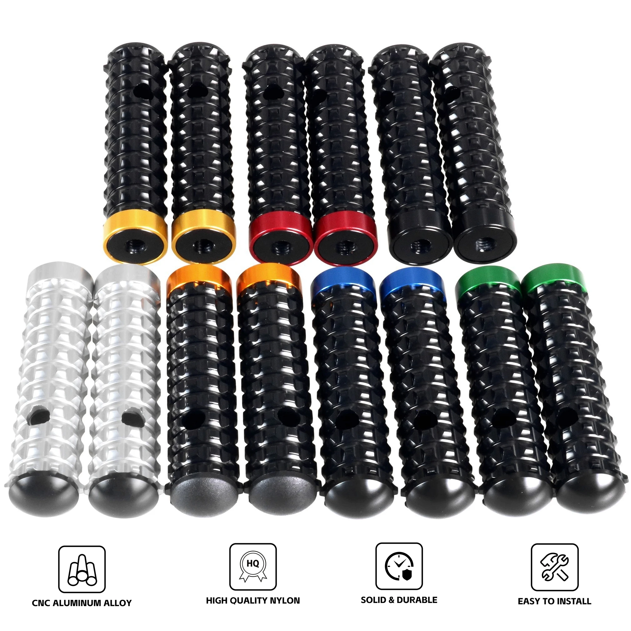 Motorcycle Footrest Efficient anti slip Rearset Footrests Foot Rest Motorbike Rear Footpegs Thread Rear Set Pedals motorcycle accessories motorcycle footrests motorcycle foot pedals