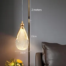  Nordic Creative Crystal LED Chandelier Living Room Bedroom Bedside Pendant Lights Indoor Decorative Lighting Hanging Lamp 