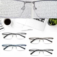 Lunettes de lecture à lumière bleue pour hommes, lecteurs d'ordinateur, monture métallique Anti-éblouissement avec charnière à ressort, Protection UV400, soulagement de la fatigue oculaire 6