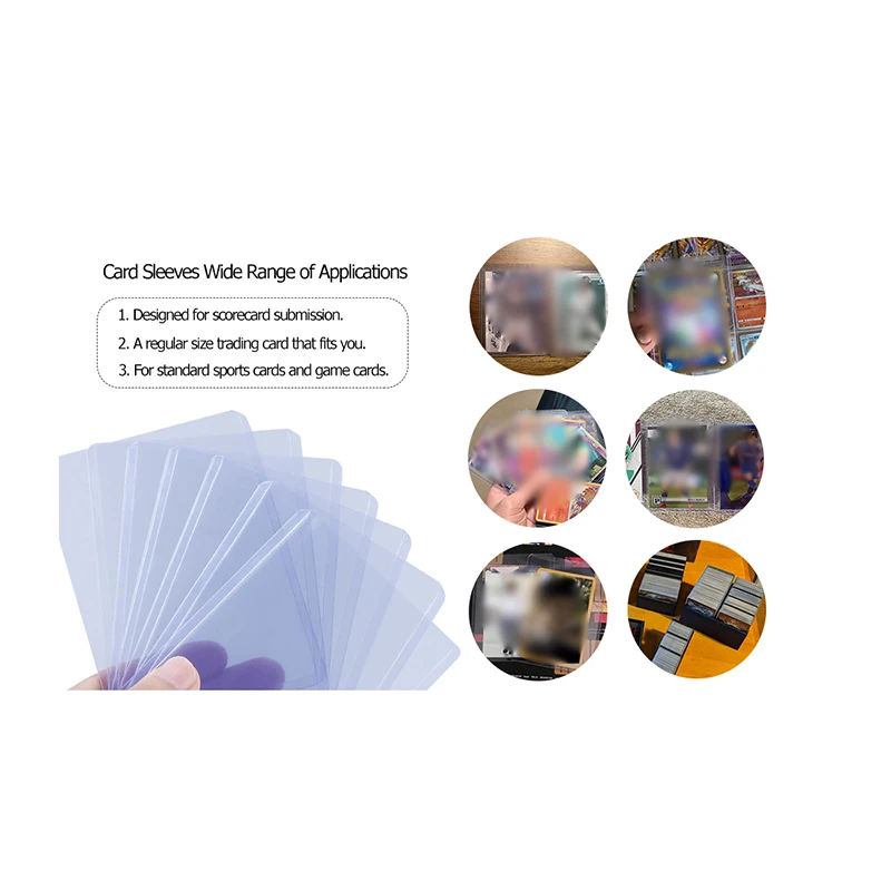 25/50/100 count card sleeve for cards 3"x4" Baseball card sleeve Hard plastic protector for game trading cards sports