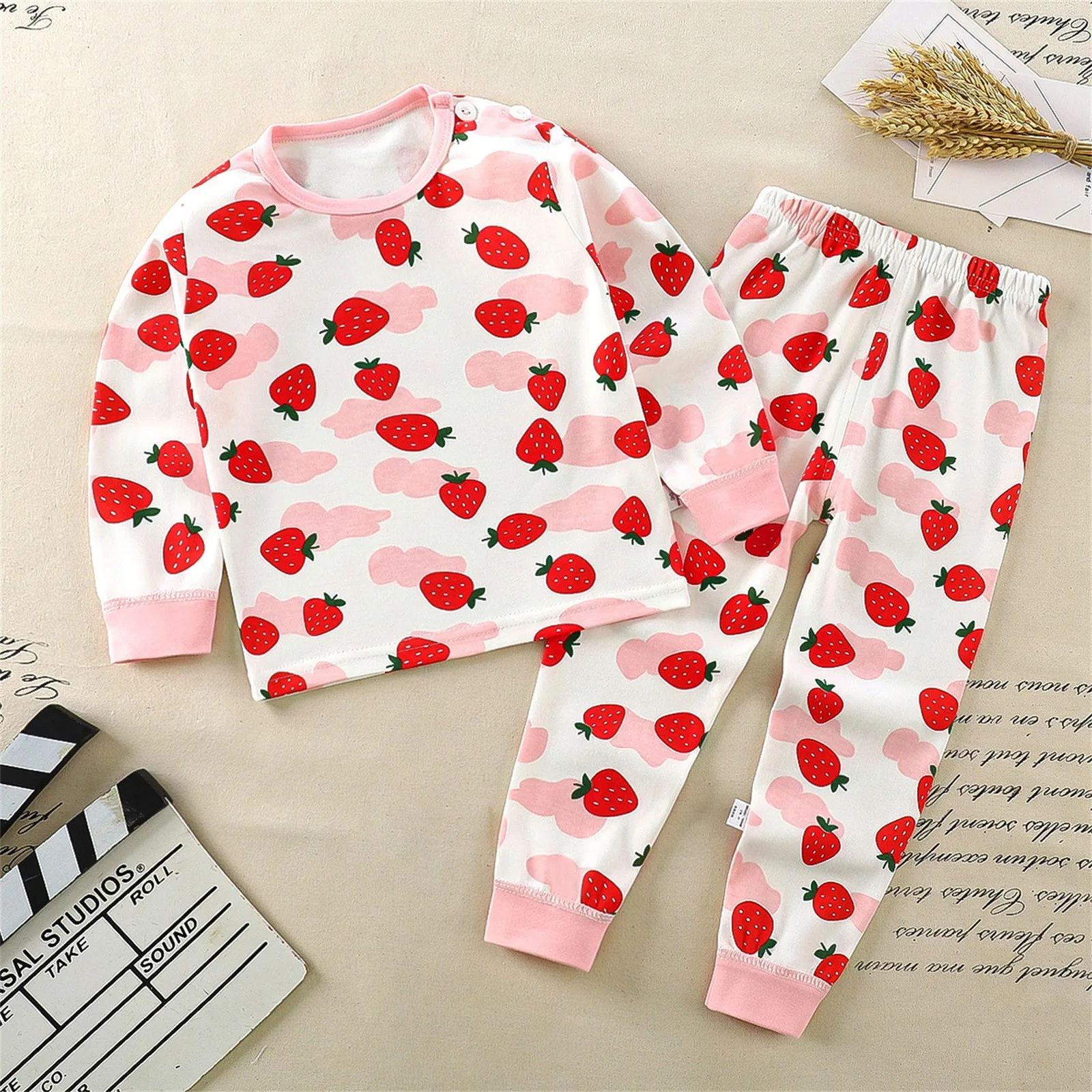 Kids Infant Newborn Baby Pj&rsquo;s Boys Girls Long Sleeve Cartoon Tops Pants Sleepwear Pajamas Teen Boy Night Clothes Boy baby pajamas