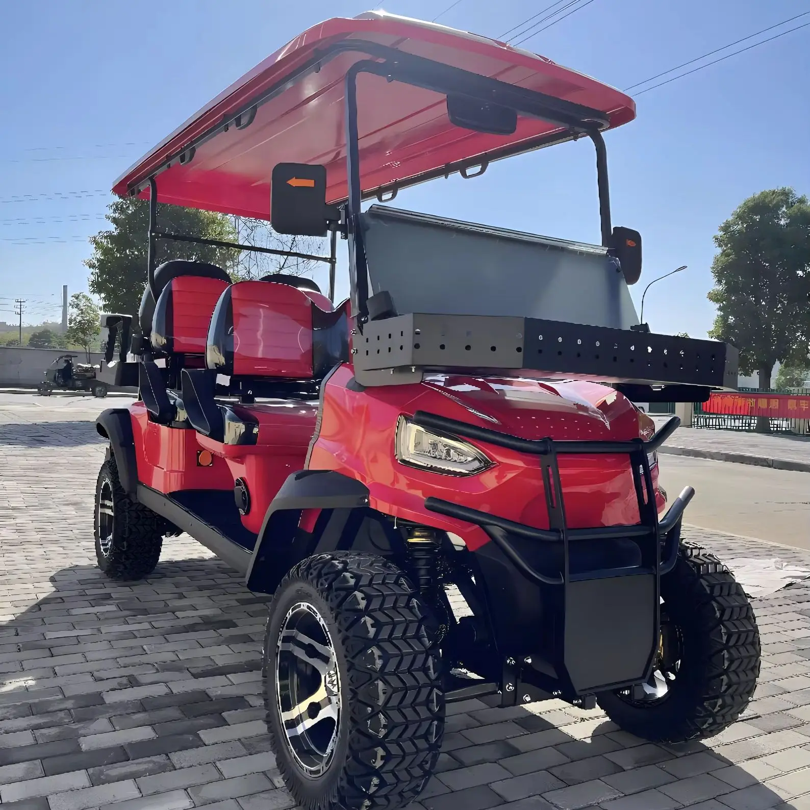 Style B for Exclusive Partner Factory 4 Seat Sightseeing Bus Club Golf Cart Electric Golf Buggy Hunting Cart