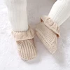 Newborn Baby Shoes Knitted Infant Girl Boy Boots Fashion Ruffles Slip-on Toddler Kid Footwear 0-18M Handmade Clothes Accessories 5