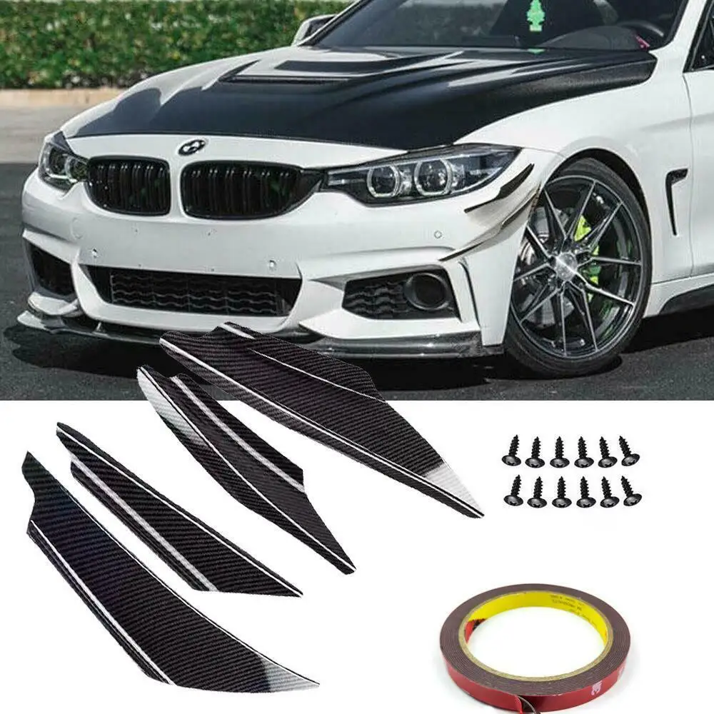 Paraurti Anteriore Canard Diffusore Splitter Alette Valve Spoiler Body Kit Universale Per Bmw G20 F10 F30 F31 F32 F33 Accessori Auto