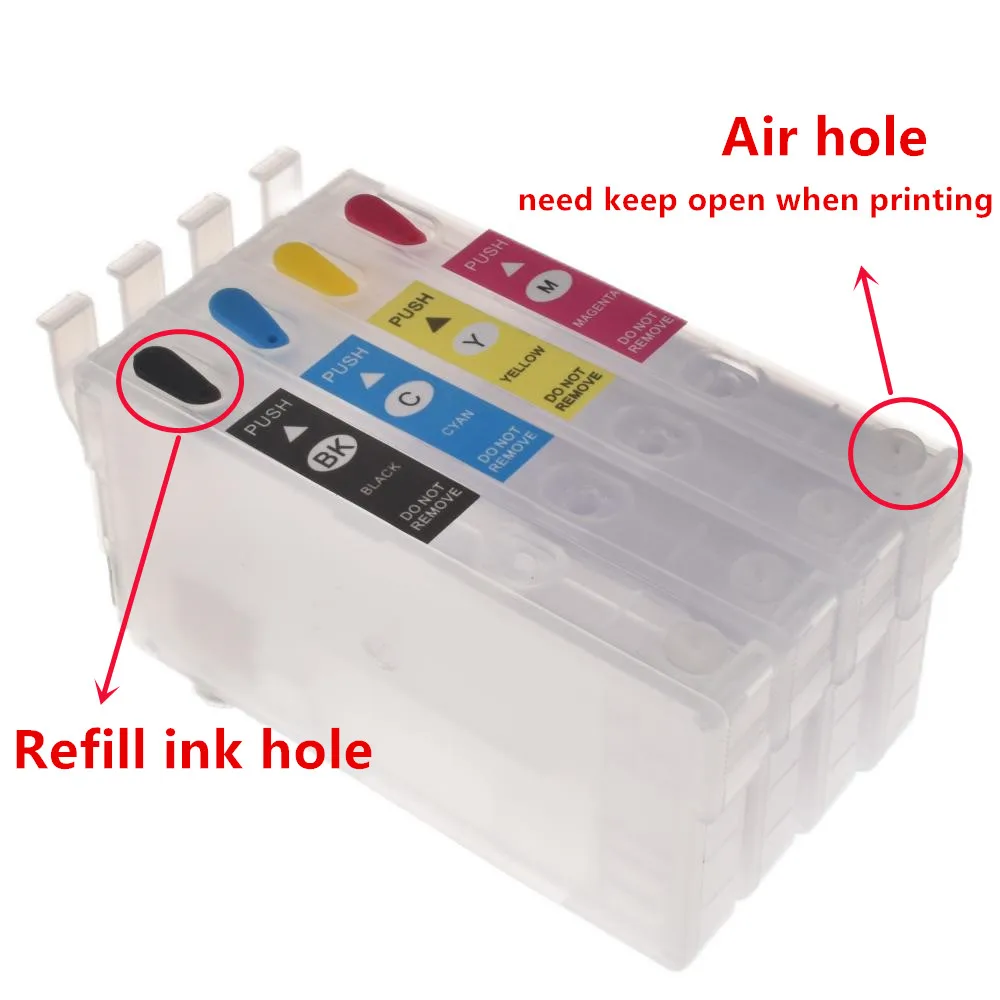 Cartucho de Tinta Recarregável Chip de Reconjunto Automático para Epson C13t07u140 Força de Trabalho Wf4745 Wf7841 Nova Europa 407xl 407