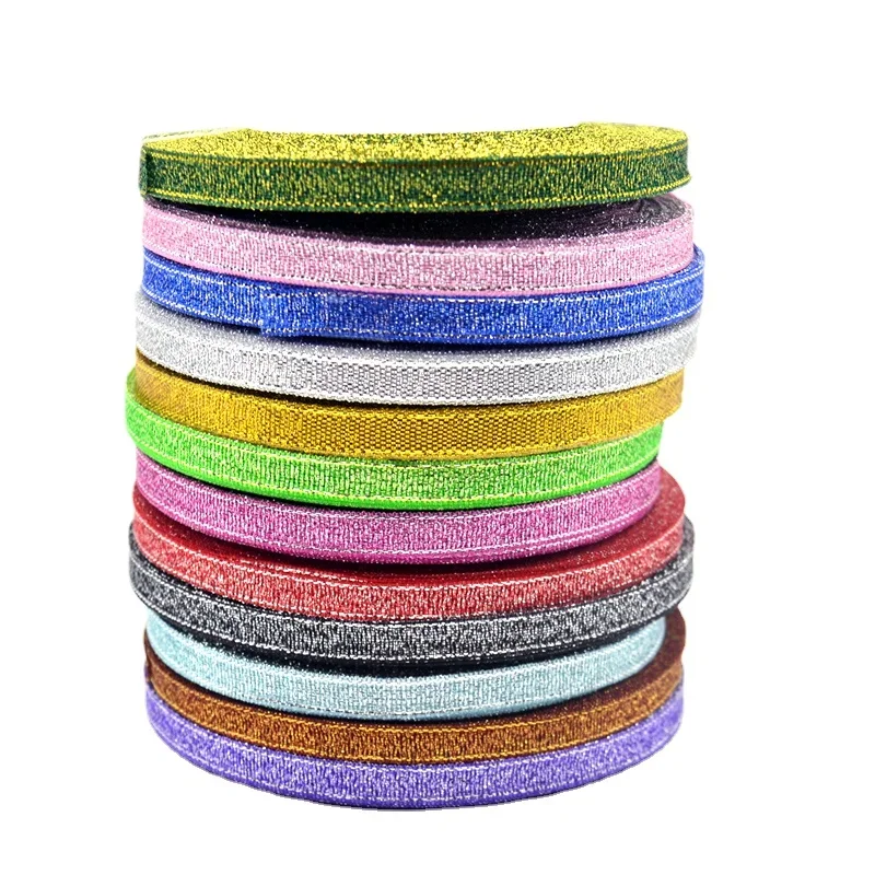 Multicolor Silk Satin Organza Glitter Ribbon for Elegant Decorations - 25 Yards