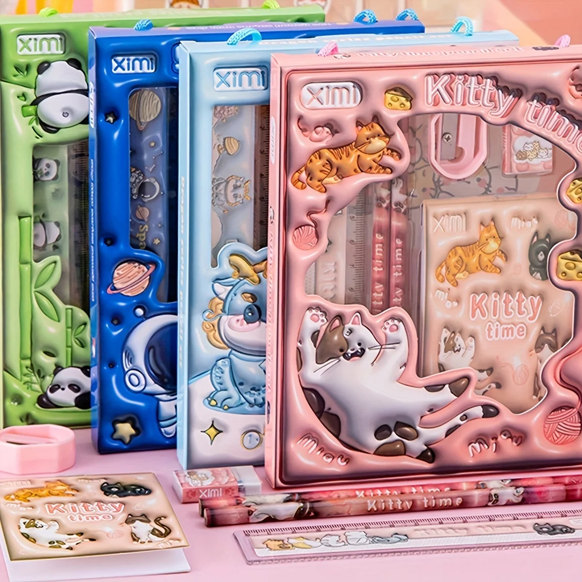 1 Set 6-Piece Stationery Set, 3D Gift Pencil Set for The Start of School Season - Gift for The Back To School Season - 2