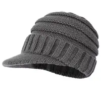 Fashion Coldproof Windproof Warm Knitted Hats Thickened Soft Knit Baseball Caps Solid Color Beanies Caps for Autumn Winter 1
