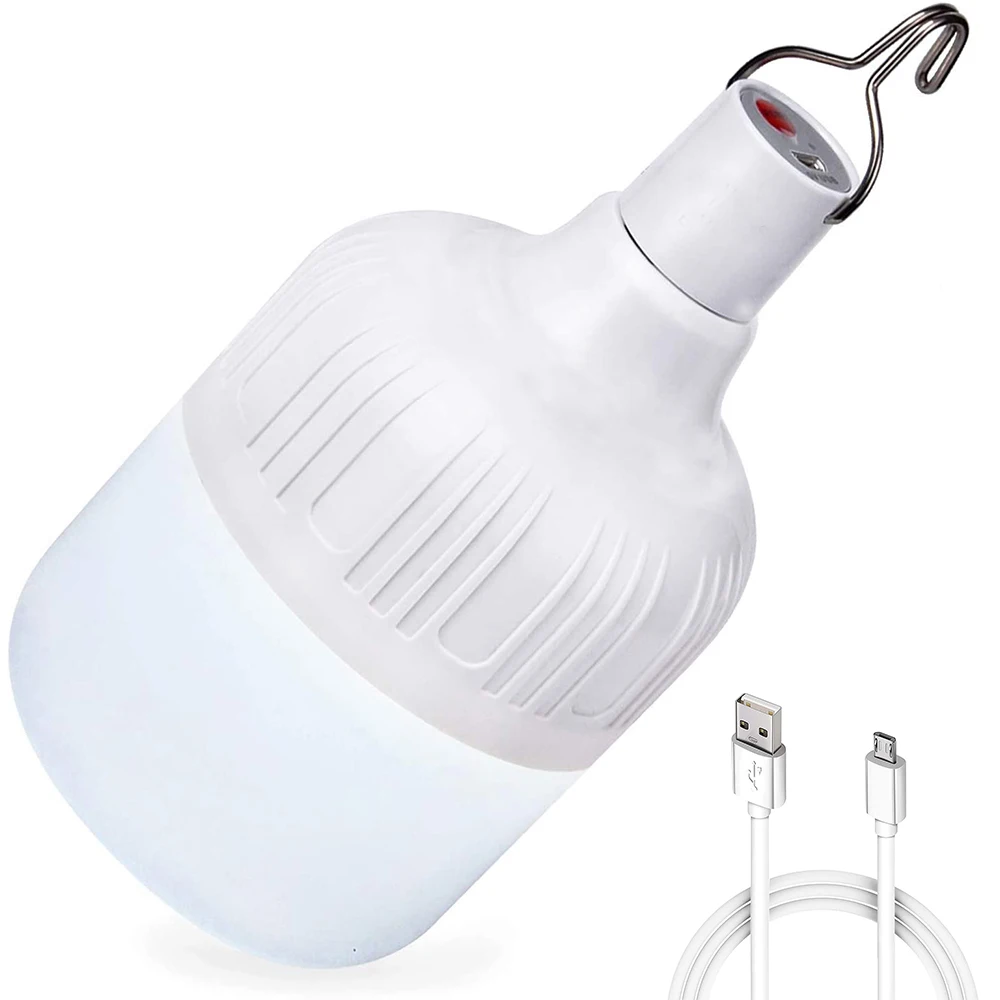 Rechargeable Emergency LED Light Bulb With USB Charging Capable To Recharge Mobile Devices Ideal For Power Outage Tent Camping