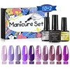 10PCS Gel Nail Polish Set Glitter Semi Permanent Hybrid Gel Varnish Soak Off UV Lamp For Manicure Art Nail Gel Kit 1