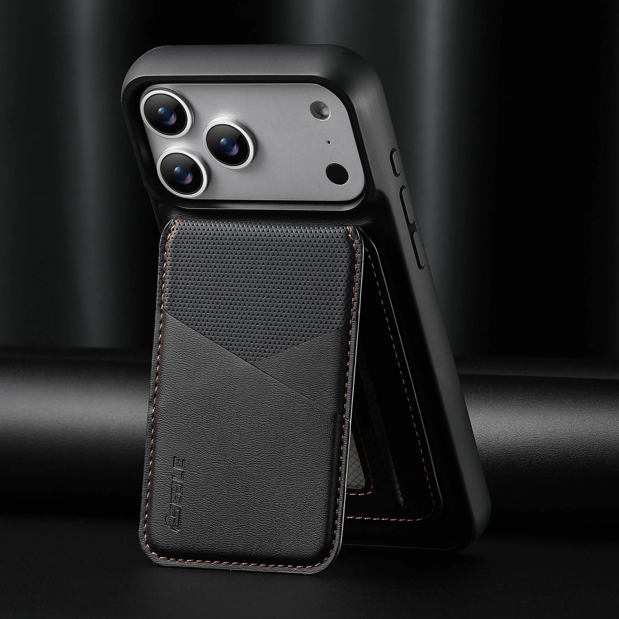 Elegant 2-in-1 Detachable Magnetic Leather Wallet Phone Case with Color-Blocked Card Pocket
