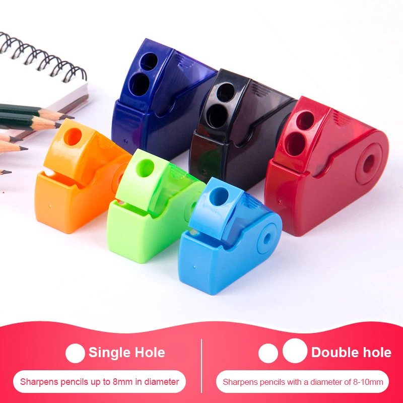 Faber Castell Mini Temperamatite Singolo Doppio Foro Nero/Rosso/Blu Studente Creativo Taglio Cancelleria Forniture per Ufficio Scolastico - immagine 5