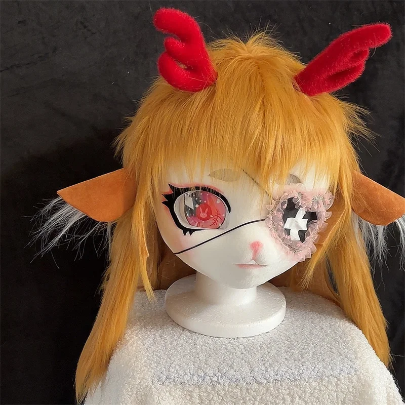 Premade Fursuits Head Reindeer Deer Kigurumi Headpiece Furry Cosplay CostumesFursuit Full Head Mask