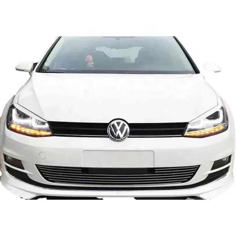 Upgrade led double U headlamp headlight plug and play for VW golf 7 head lamp head light 2014-