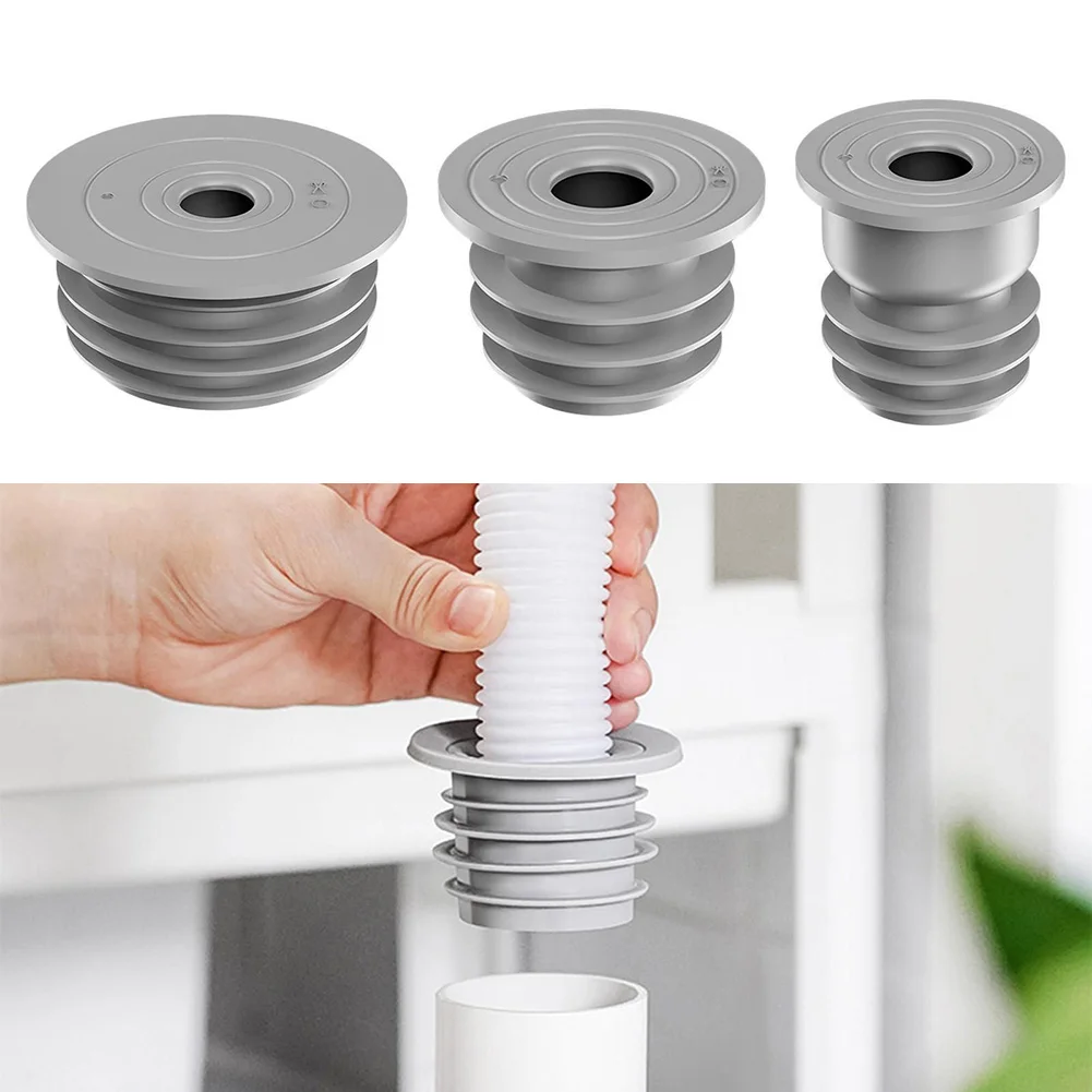 Sewer seal ring Kitchen Pipe Deodorant Sealing Plug Floor Drain Seal Washing Machine Drain Pipe Silicone Cover Bathroom 1PC