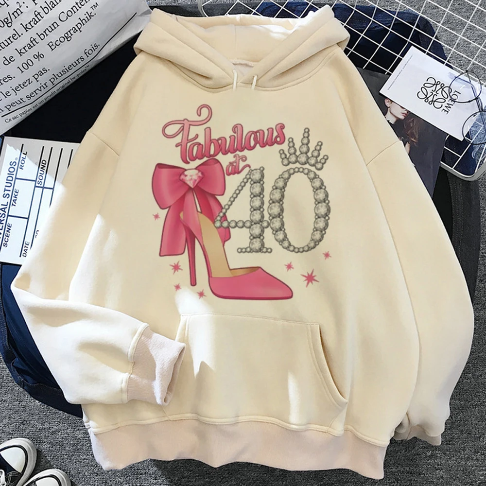 

40 Ans 40th Years Birthday hoodies women vintage 2023 japanese clothing women Kawaii sweatshirts