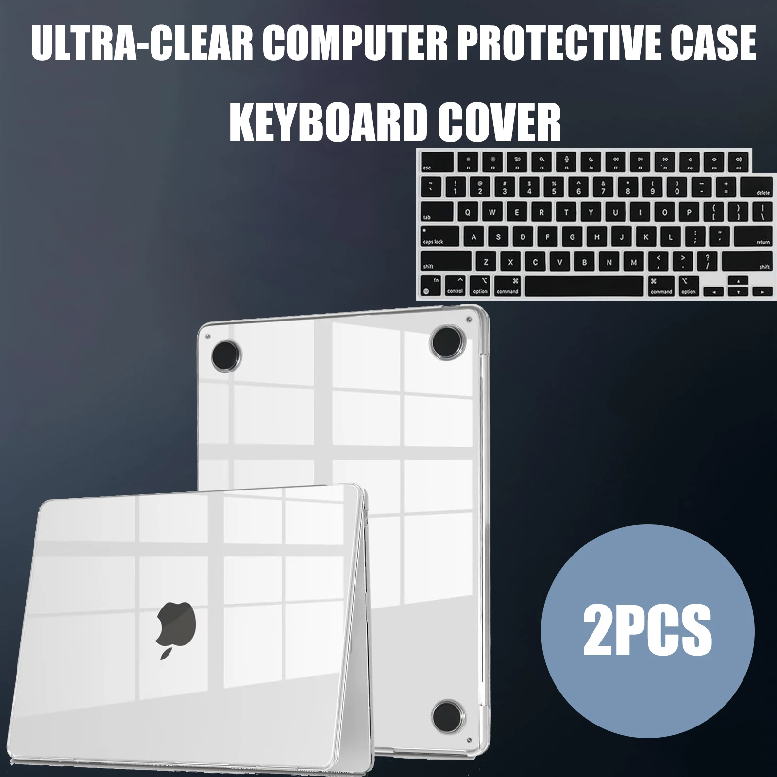 Ultra Thin Crystal Clear Hard Shell Case & Keyboard Cover
