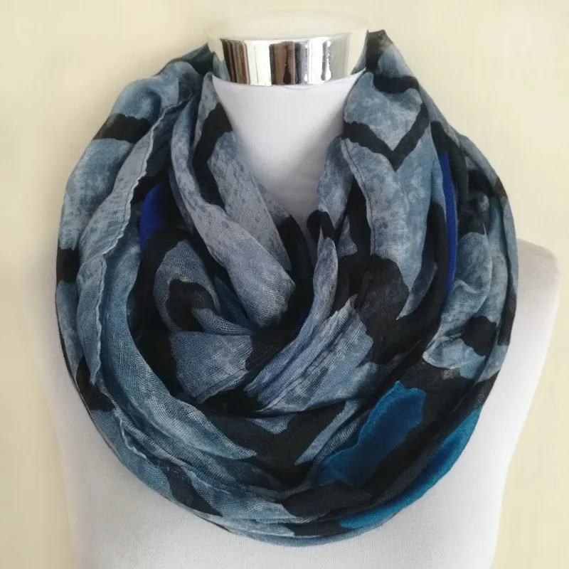 새로운 패션 기하학 인쇄 Viscose 목도리 여성 인피니티 스카프 레이디 인쇄..