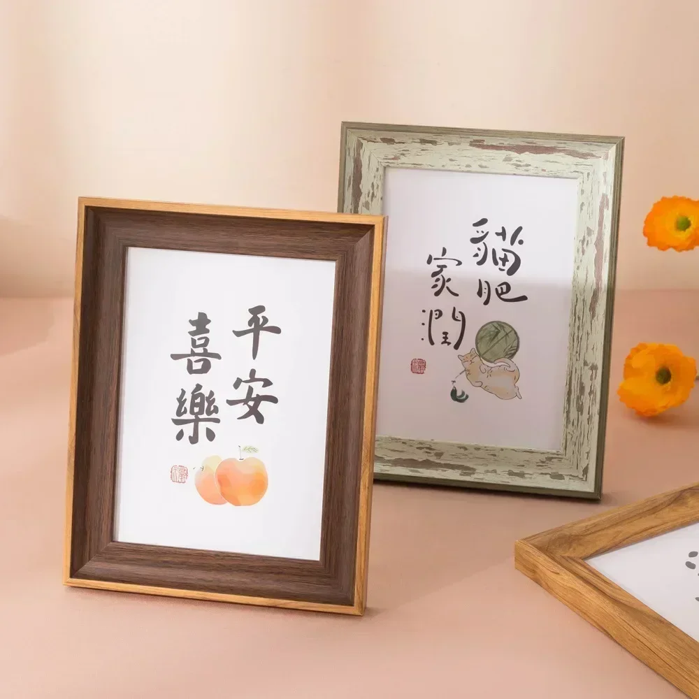 American Simplicity Picture Frame A3 A4 Family Photo Frame Wall Decorative Ornaments for Living Room Bedroom Acrylic Home Decor photo frame,wood photo frame,art frames