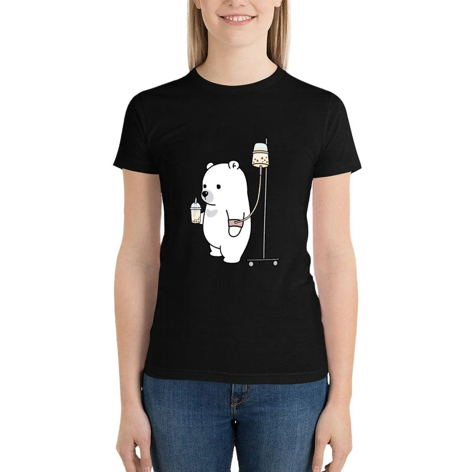 

Boba Bear Loves Boba Too Much! T-Shirt tees vintage clothes lady clothes funny clothes for woman