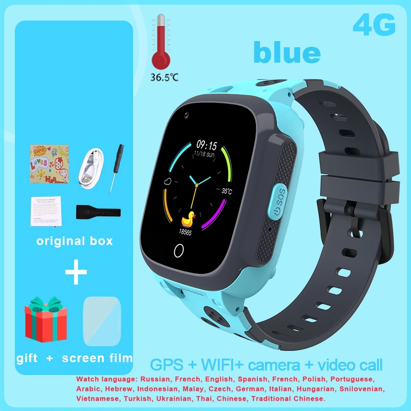 4G Smart Watch LT25 Waterproof children Smartwatch SOS GPS Tracker Phone Watch Video Call kids watch Temperature Y95H PK LT21 