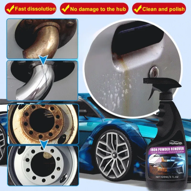 Car Rim Clean Automotive Hub Tyre Engine Wheel Clean Dirt Buster Spray Tool