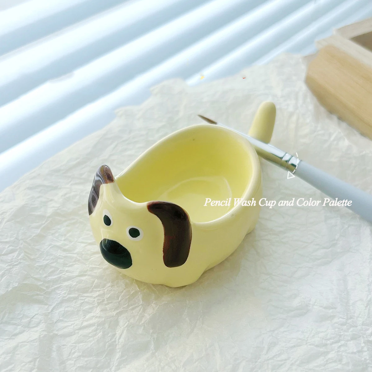 Description Picture 6 of item1PC Nail Tools Cute Ceramic Cup Palette Cleaner Cup Nail Pen Holder Cute Cartoon Nail Pen Wash Tray Clean Cup Nail Brush Holder