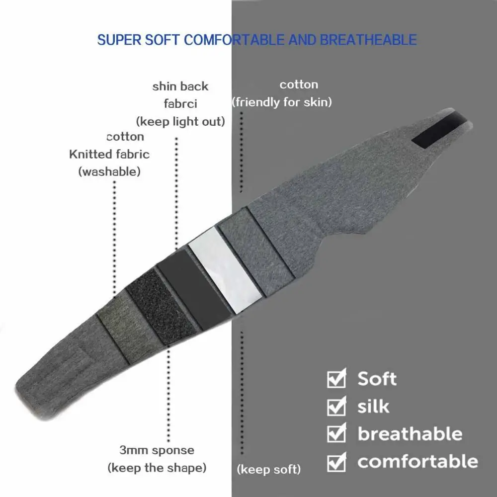 Cotton Material Sleep Eye Mask Full Cover Design Comfortable Blindfold Eye Cover Breathable Soft Texture Eye Patch Sleep Aid