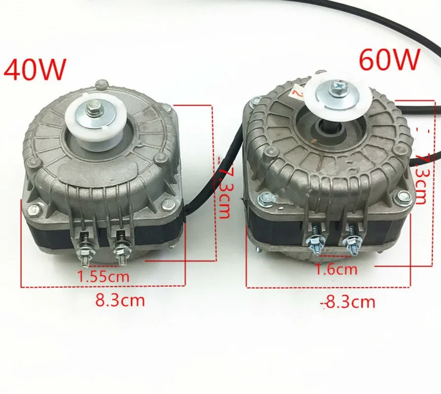 Shadow pole motor asynchronous refrigerator motor freezer motor wind condenser fan motor replacement parts 220v 25/35/40/60W