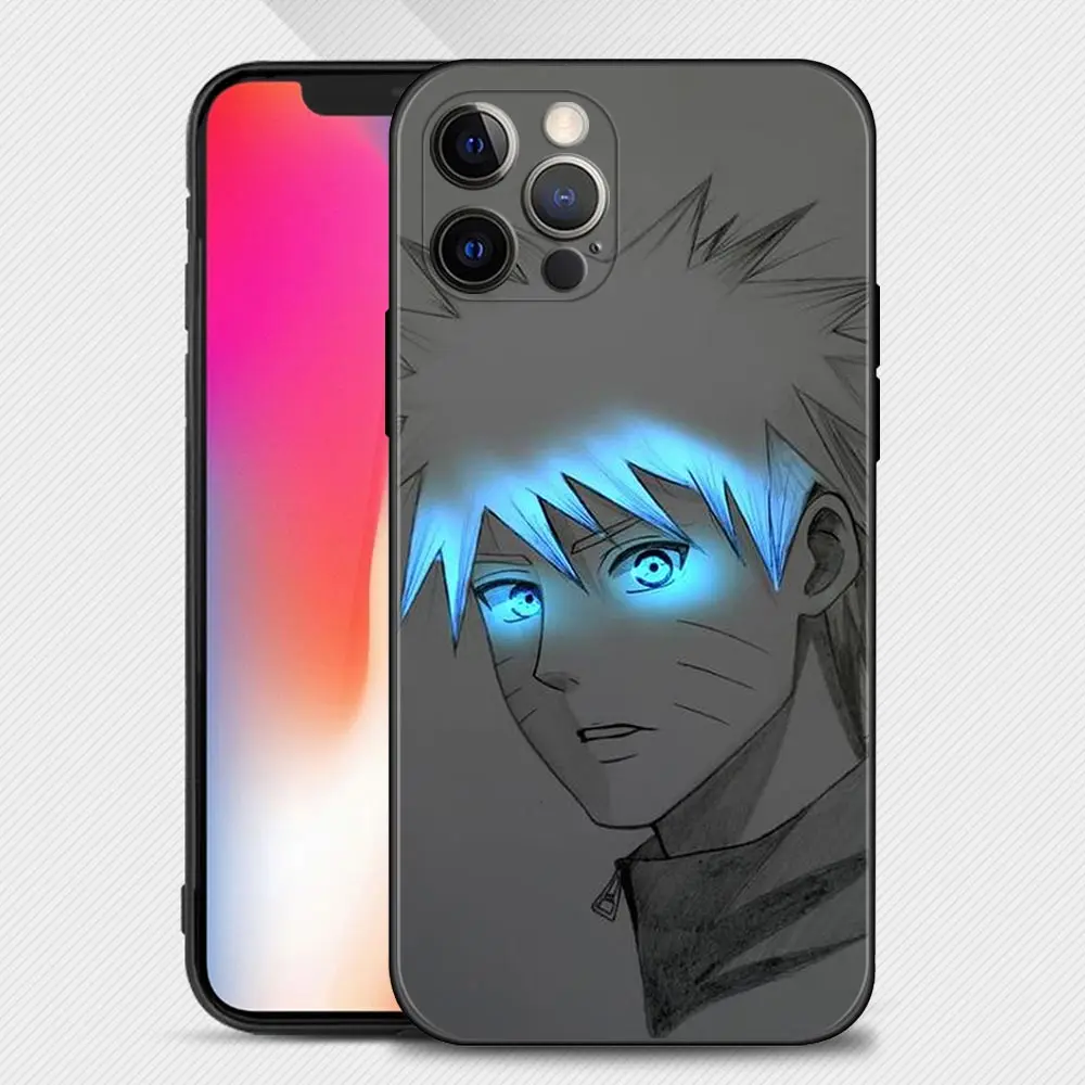 Naruto Red Blue Light Art Pain Case For Apple iPhone 13 12 11 Pro Max 13 12 Mini XS Max XR X 7 8 Plus 6 6S 5S SE 2020 Cover iphone 13 pro max leather case