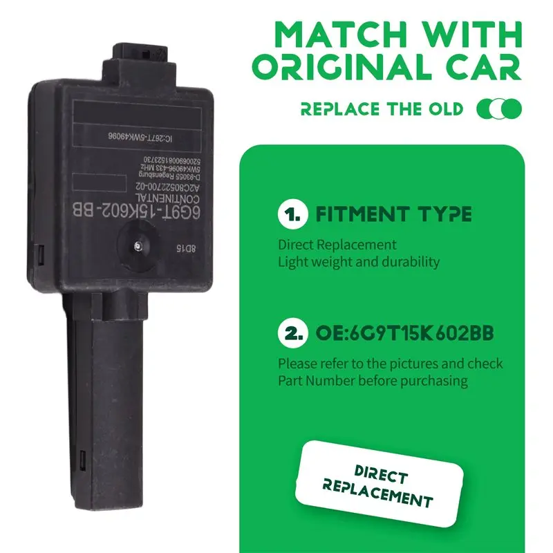 TPMS 타이어 압력 수신기 제어 모듈 자동차 안테나 6G9T-15K602-BB 포드 쿠가 포커스 피에스타 6G9T15K602CB 2289324