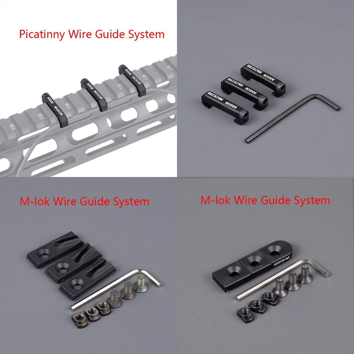 3pcs-Set-Tactical-Weapon-Scout-Light-Switch-M-LOK-Wire-Guide-System ...