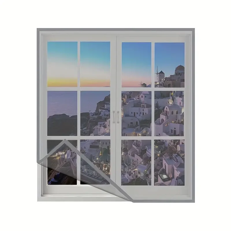 Easy-Install Self-Adhesive Window Screen - Invisible, No-Drill Mesh for Mosquito & Bug Protection, Polyester Mosquito Net