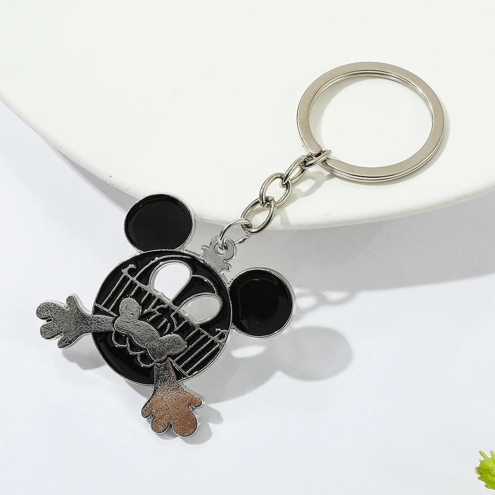 Disney Cartoon Mickey Mouse Keychain Pumpkin Head Jewelry