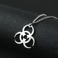 Collier tendance pour hommes et femmes, INS Street Punk Hip-Hop, bijoux, nouveau pendentif avec Logo biochimique en acier inoxydable 3