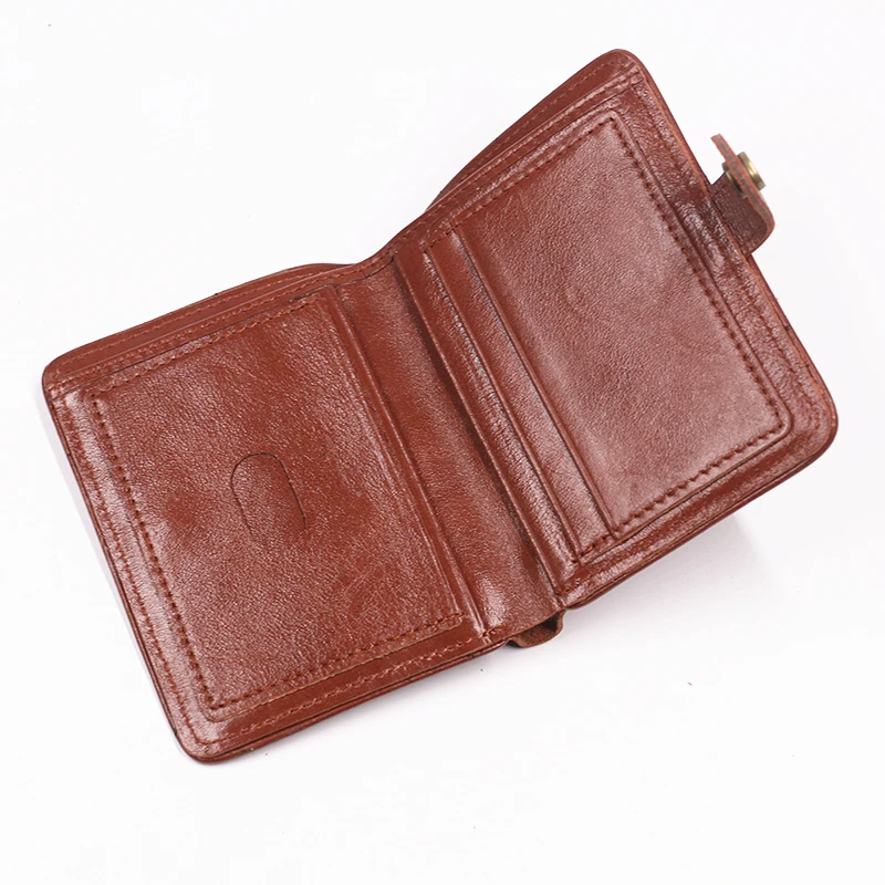 Vintage Genuine Leather Slim Bifold Wallet