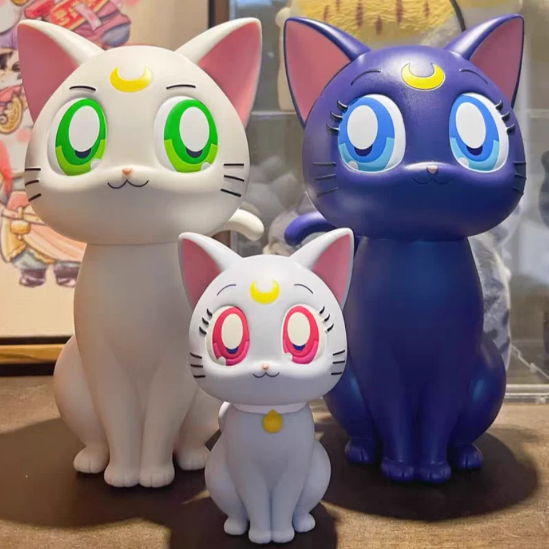 

Bandai Original Sailor Moon Anime Sofvimates Luna ダイアナ Artemis Action Figure Toys For Gift Collectible Model Ornaments
