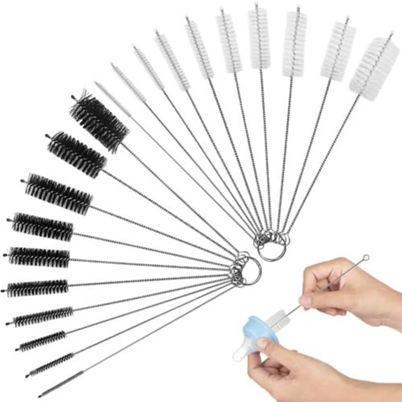 10Pcs/Set Stainless Steel Pipe Cleaner Pipe Brush Nozzle Brush Cleaning