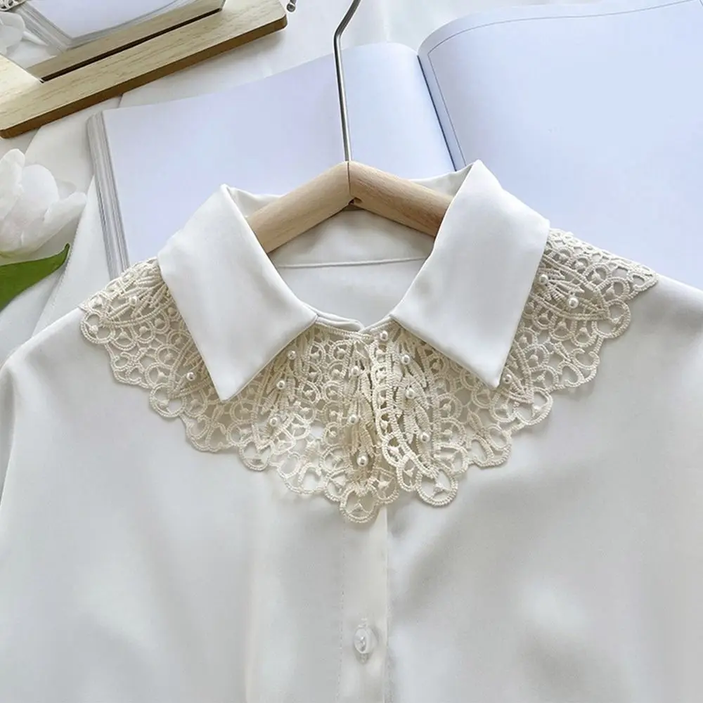 

Pearl Lace Fake Collar Clothes Accessories Doll Collar Decoration Shirt Collar Detachable Dress Decorative Shoulder Shawl