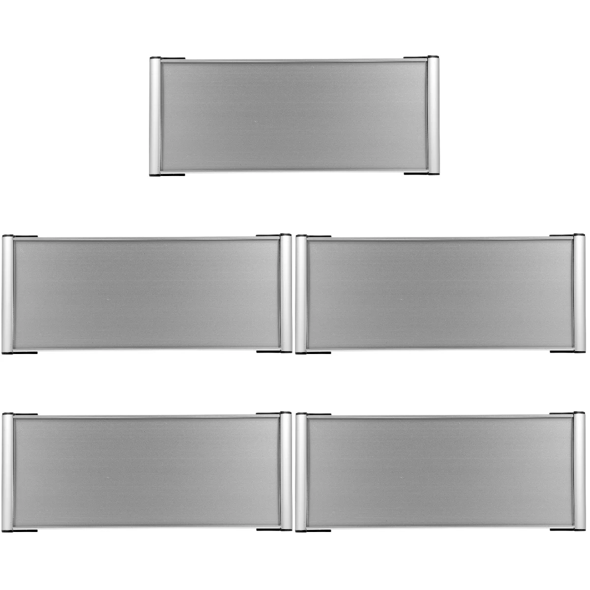 

Set of 5 Blank Department Sign Name Plate for Wall Door Tag Office Doors Single Sided Aluminum Alloy