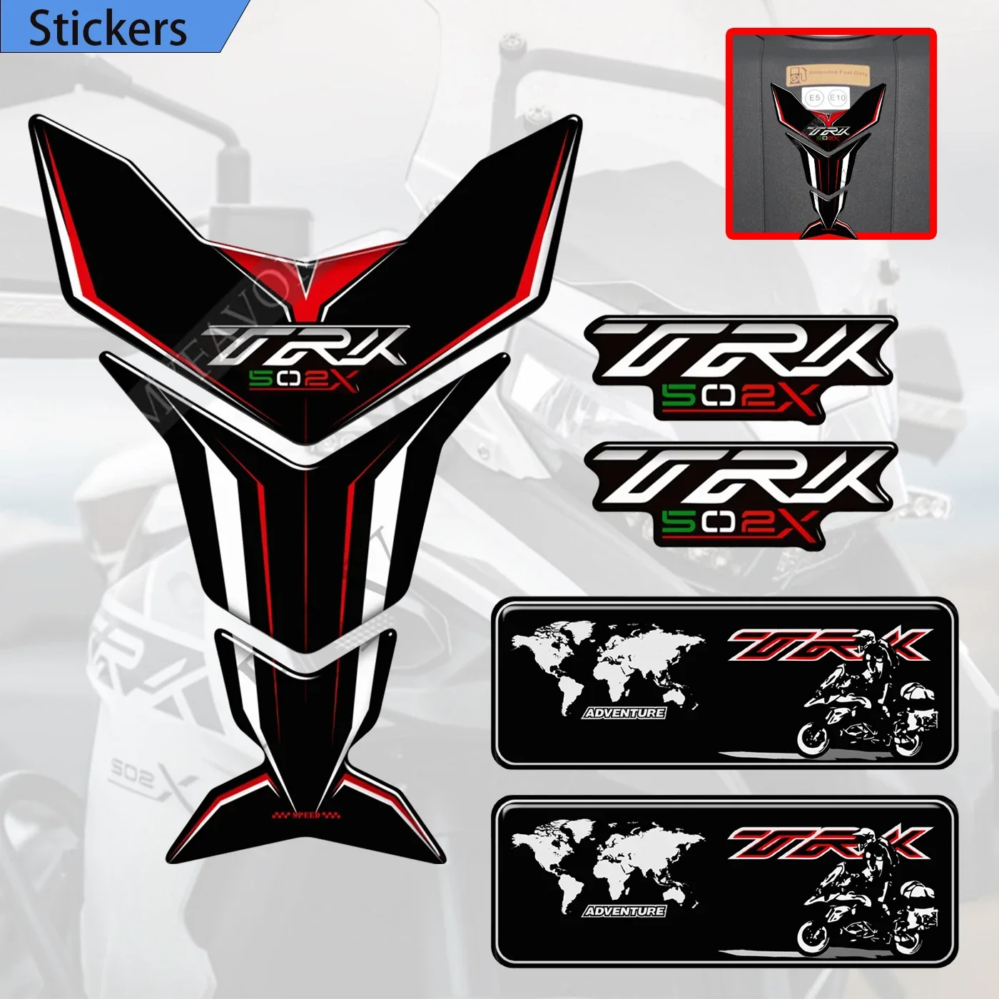 For Benelli TRK502X TRK 502X Motorcycle Protector Tank Pad Stickers Decal Trunk Luggage Cases Helmet Fuel Oil Kit Knee TankPad decal trunk luggage cases helmet fuel oil kit knee tankpad motorcycle stickers for benelli trk502x trk 502x protector tank pad