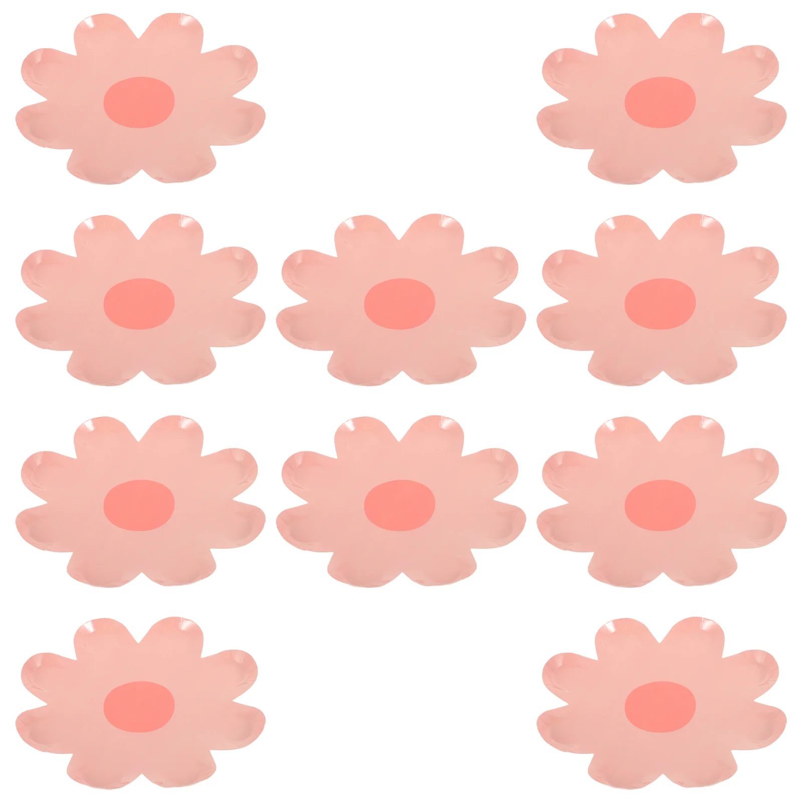 10 Pcs Flower Plate Baby Plates Party Supplies Festive Paper Tray Tableware Food Serving Favor Child Home