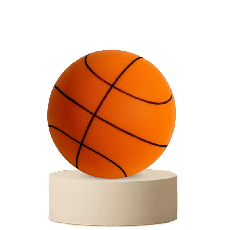 18cm/22cm Silent basketball racket ball for children's indoor training Baby silent sponge elastic small leather ball toys 2