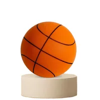 18cm/22cm Silent basketball racket ball for children's indoor training Baby silent sponge elastic small leather ball toys 2