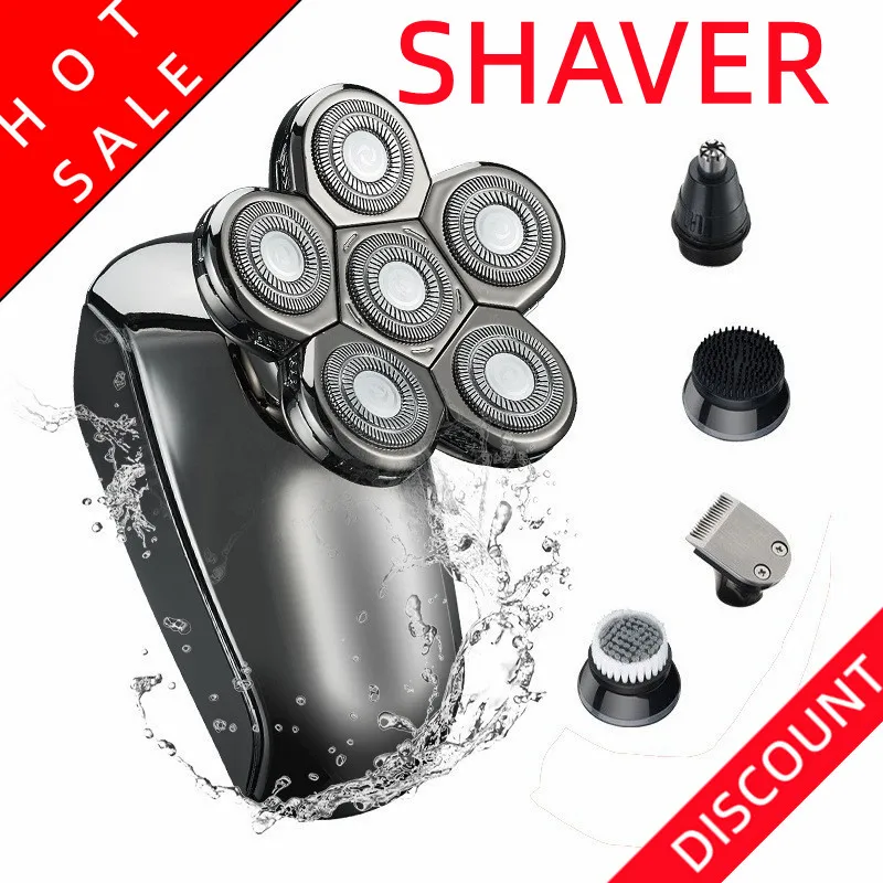 Shaver For Men 7D Independently 7 Cutter Floating Head Waterproof Electric Razor Multifunction USB Charge Trimmer Men 1pc replacement shaver head men electric shaver accessories 5 cutter spare razor blades intelligent floating extra head